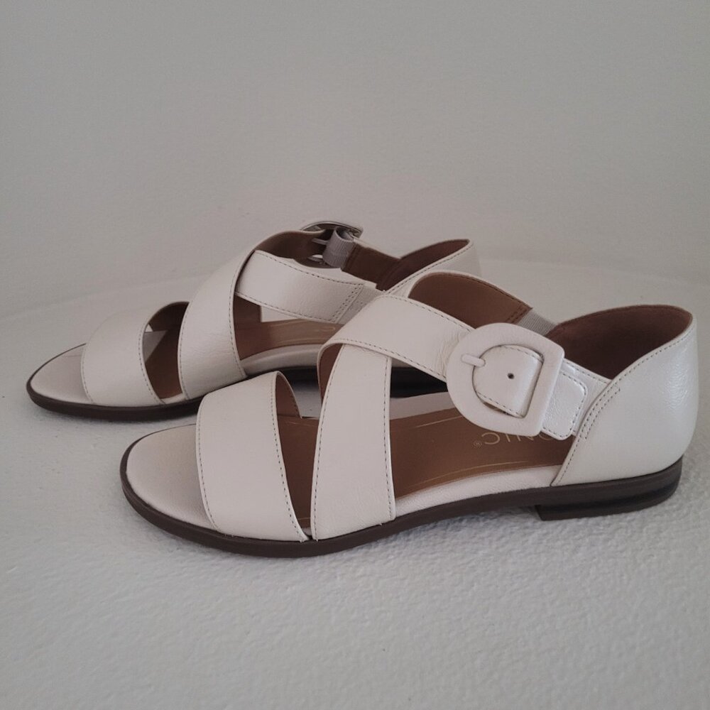 VIONIC PACIFICA FLAT SANDALS, IVORY. SIZE 7.5 - Picture 2 of 4